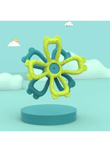 Silicone Baby Teether Baby Teething Toy Food Feeder Pacifier Baby Teether Chew Toy for Infants (BPA-Free, NO FDA Certification) - Green