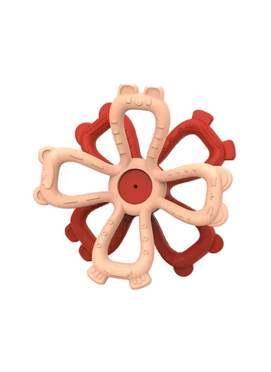 Silicone Baby Teether Baby Teething Toy Food Feeder Pacifier Baby Teether Chew Toy for Infants (BPA-Free, NO FDA Certification) - Pink