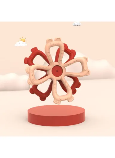 Silicone Baby Teether Baby Teething Toy Food Feeder Pacifier Baby Teether Chew Toy for Infants (BPA-Free, NO FDA Certification) - Pink