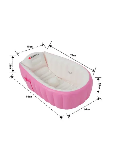 Children Shower Basin Baby Inflatable Bathtub Infant Toddler Bathing Tub  Kids Swimming Pool Kids YT-226A - Pink