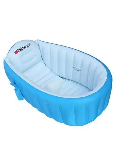 Children Shower Basin Baby Inflatable Bathtub Infant Toddler Bathing Tub  Kids Swimming Pool Kids YT-226A - Blue