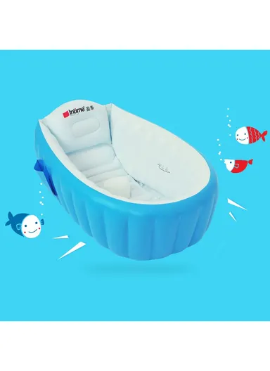 Children Shower Basin Baby Inflatable Bathtub Infant Toddler Bathing Tub  Kids Swimming Pool Kids YT-226A - Blue