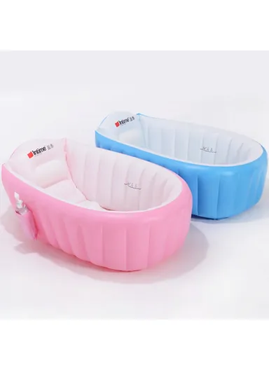 Children Shower Basin Baby Inflatable Bathtub Infant Toddler Bathing Tub  Kids Swimming Pool Kids YT-226A - Blue