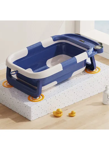 Newborn Bathtub TPE &amp; PP Infant Baby Bath Tub with Soft Cushion RJ307 - Green