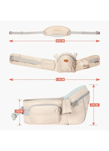 Portable Baby Carrier Toddler Sling Detachable Design Shoulder Strap Seat for Travel Outdoor Activities - Pink