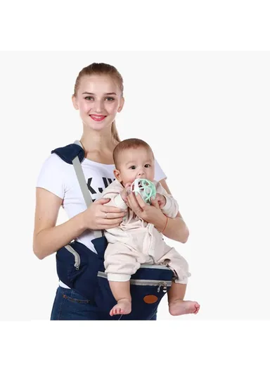 Portable Baby Carrier Toddler Sling Detachable Design Shoulder Strap Seat for Travel Outdoor Activities - Pink