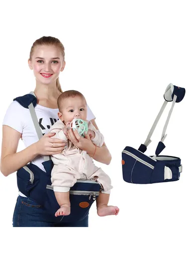 Portable Baby Carrier Toddler Sling Detachable Design Shoulder Strap Seat for Travel Outdoor Activities - Pink