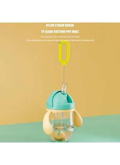 360 Degree Rotatable Electric Baby Bottle Brush Set Portable Pacifier Cleaner with Storage Rack (BPA Free, No FDA) - Grey