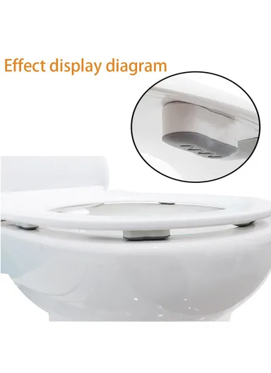 4Pcs Toilet Seat Bumpers Universal Toilet Lid Seat Buffer Spacers Self Adhesive Toilet Lid Gasket - Oval