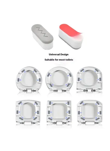 4Pcs Toilet Seat Bumpers Universal Toilet Lid Seat Buffer Spacers Self Adhesive Toilet Lid Gasket - Oval