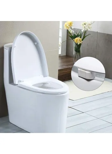 4Pcs Toilet Seat Bumpers Universal Toilet Lid Seat Buffer Spacers Self Adhesive Toilet Lid Gasket - Oval