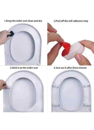 4Pcs Toilet Seat Bumpers Universal Toilet Lid Seat Buffer Spacers Self Adhesive Toilet Lid Gasket - Oval