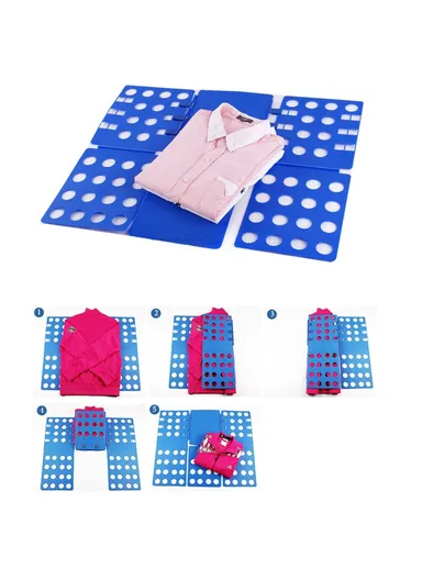 Large Adult T-Shirts Folding Board Fast Clothes Folder Board Organizer - Blue