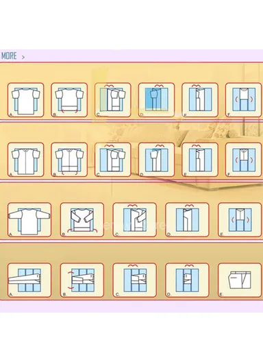 Large Adult T-Shirts Folding Board Fast Clothes Folder Board Organizer - Blue