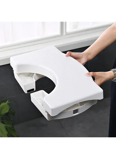 Folding Toilet Stool Squatting Aid for Children Pregnant Women Bathroom Footrest Portable Potty Step - White
