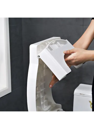 Folding Toilet Stool Squatting Aid for Children Pregnant Women Bathroom Footrest Portable Potty Step - White