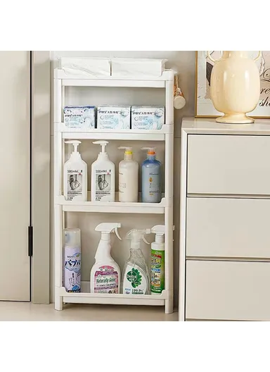 8-Tier Bathroom Door Gap Narrow Space Storage Rack 9.5cm Ultra Slim Space Saving Organizer Shelf