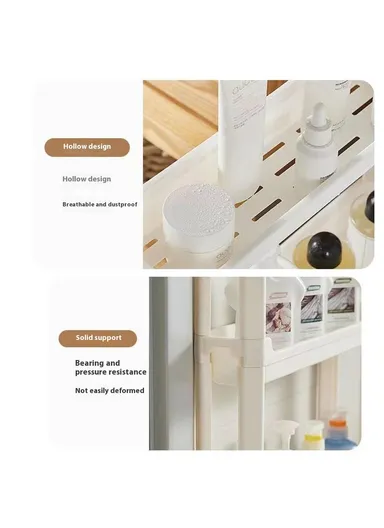 8-Tier Bathroom Door Gap Narrow Space Storage Rack 13.5cm Slim Space Saving Organizer Shelf