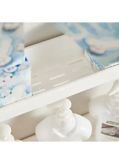 4-Tier Bathroom Door Gap Narrow Space Storage Rack 9.5cm Ultra Slim Space Saving Organizer Shelf