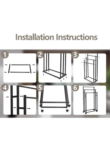 Carbon Steel Movable Towel Hanging Rack Storage Shelf Floor Standing Bathroom Towel Organizer