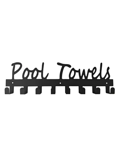 Wall Mounted Towel Rack 8 Hooks Hanger for Bathroom Pool Shower Clothes Key Holder Storage Organizer