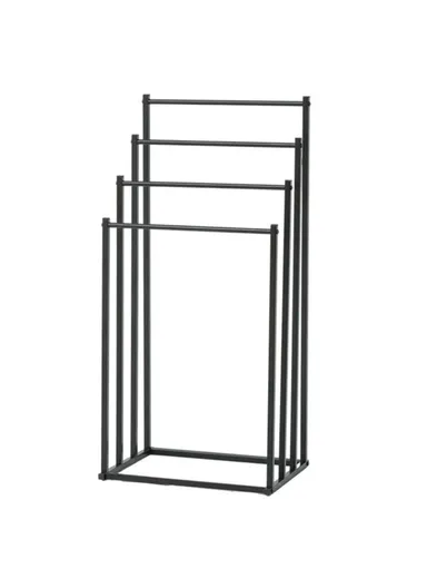 Standing Towel Rack Carbon Steel 4 Tier Hanging Rail Bathroom Balcony Storage Organizer