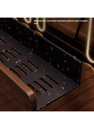 Wood Bathroom Storage Shelf 30cm Wall Mounted Organizer Rack No Punching Washroom Holder - White