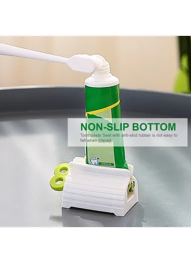 Rolling Tube Toothpaste Squeezer Vertical Toothpaste Seat Holder Stand Rotate Toothpaste Dispenser for Bathroom