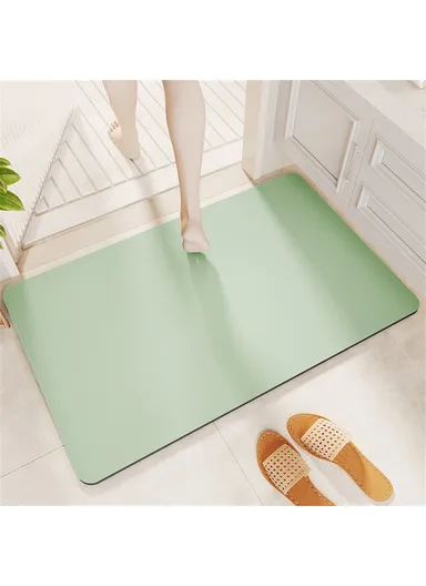 60 x 90cm Diatomite Quick Dry Bathroom Mat Absorbent Non Slip Floor Rug for Entrance - Green