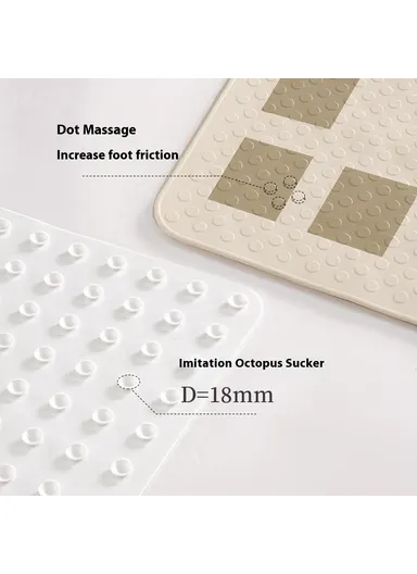 50 x 80cm For Bathtub Shower Non Slip Bath Mat Massage Dots PVC Bathroom Suction Cup Safety Pad - Green