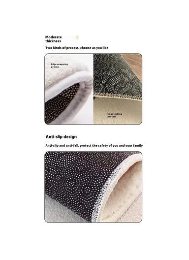 50 x 80cm Tree Pattern Faux Cashmere Rug Bathroom Carpet Water Absorbent Non Slip Floor Mat