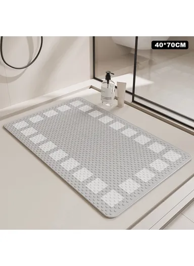 40 x 70cm For Bathtub Shower Non Slip Bath Mat Massage Dots PVC Bathroom Suction Cup Safety Pad - Grey