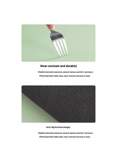 50 x 80cm Diatomite Quick Dry Bathroom Mat Absorbent Non Slip Floor Rug for Entrance - Light Grey