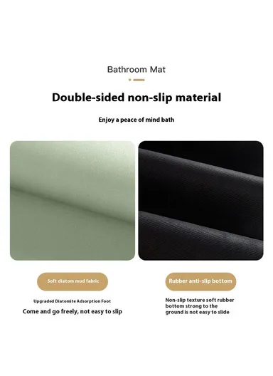 50 x 80cm Diatomite Quick Dry Bathroom Mat Absorbent Non Slip Floor Rug for Entrance - Dark Grey