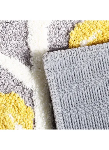50x80cm Tree Leaf Pattern Super Soft Floor Mat Water Absorbent Carpet Non-slip Bathroom Rug Door Mat - Yellow Tree/50x80cm