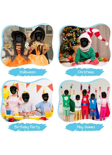 Kids LED Mask Gesture Face Changing Glowing Mask Halloween Party Carnival Dance Props