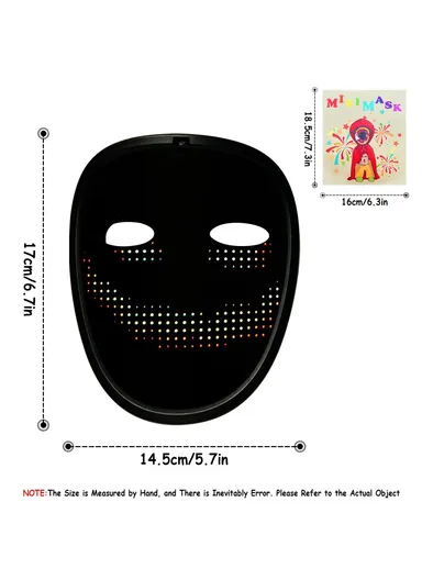 Kids LED Mask Gesture Face Changing Glowing Mask Halloween Party Carnival Dance Props