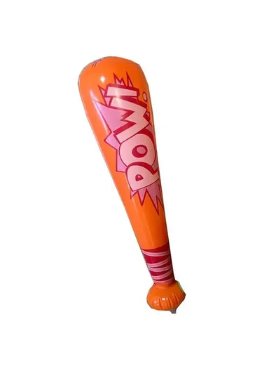 40cm Inflatable Baseball Bat Balloon Baseball Party Supplies POW Letter PVC Sports Theme Toy - Orange