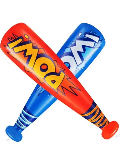 40cm Inflatable Baseball Bat Balloon Baseball Party Supplies POW Letter PVC Sports Theme Toy - Orange