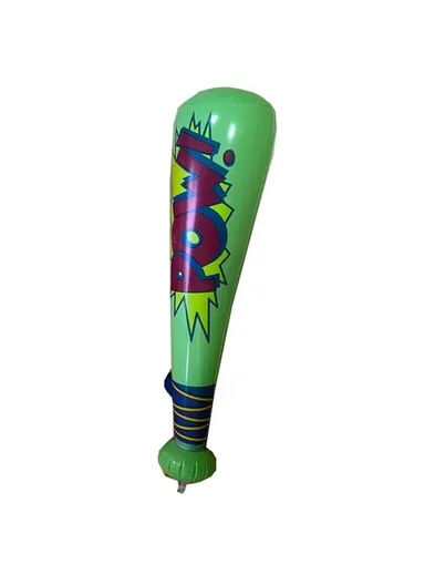 40cm Inflatable Baseball Bat Balloon Baseball Party Supplies POW Letter PVC Sports Theme Toy - Green