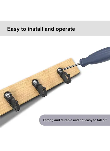 10-Pack Outdoor Hanging Plant Hooks for String Lights - Heavy-Duty Screw-In Expansion Anchors - White