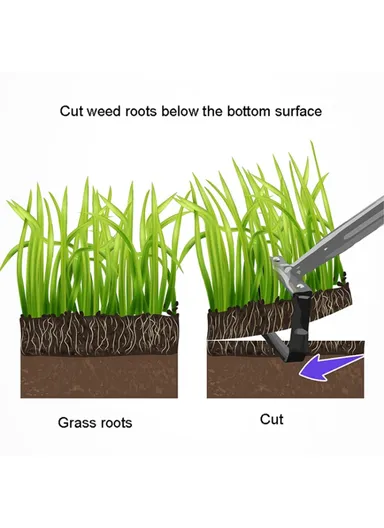 2.4m 6-Section Long Handle Hoe Garden Tool Loop Stirrup Hoe Scuffle Hoe for Weeding Gardening MYL-10