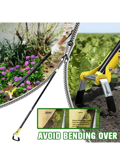 2.4m 6-Section Long Handle Hoe Garden Tool Loop Stirrup Hoe Scuffle Hoe for Weeding Gardening MYL-10