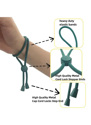 6PCS Adjustable Headbands Hair Ties for Curly Afro Hair Protective Styling Fabric Hair Accessories - Green + Rose + Black