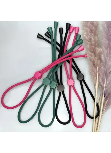 6PCS Adjustable Headbands Hair Ties for Curly Afro Hair Protective Styling Fabric Hair Accessories - Green + Rose + Black