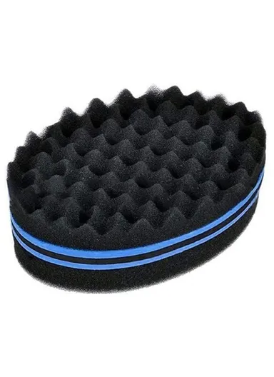 Curl Sponge Set for Black Men Hair Twist Styling Tool with Brush and Comb for Home / Barbershop - Blue