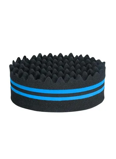 Curl Sponge Set for Black Men Hair Twist Styling Tool with Brush and Comb for Home / Barbershop - Blue