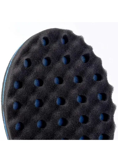 Curl Sponge Set for Black Men Hair Twist Styling Tool with Brush and Comb for Home / Barbershop - Blue