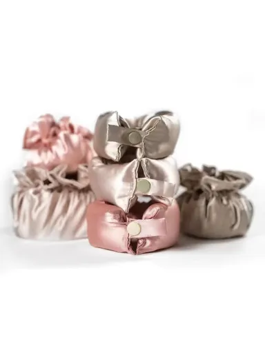 Overnight Hair Curler Hair Bun Maker Hair Curling Tool with Hair Cover - Black