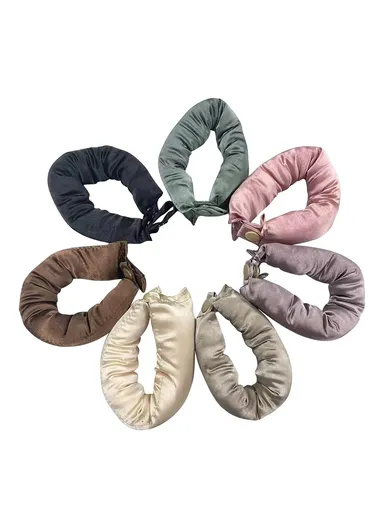 Overnight Hair Curler Hair Bun Maker Hair Curling Tool with Hair Cover - Olive Green